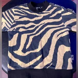 Roberto Cavalli Sport Zebra Print Pullover Woman Size M